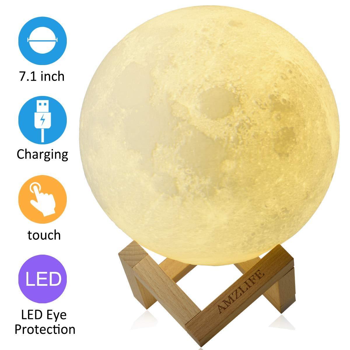 3D Rechargeable Moon Lamp