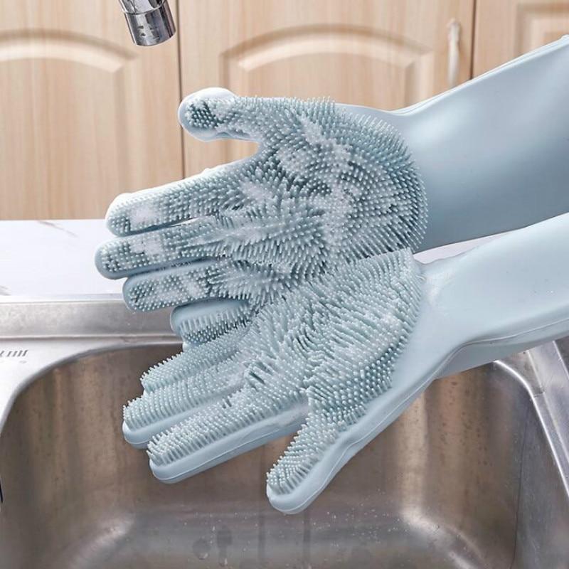 Silicone Rubber Dish Washing Gloves