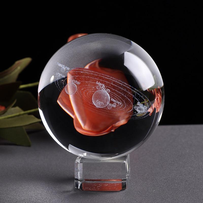 3D SOLAR SYSTEM CRYSTAL BALL