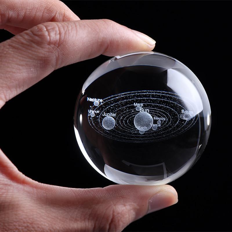 3D SOLAR SYSTEM CRYSTAL BALL